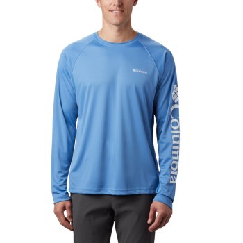 Columbia Muške Majice S Kapuljačom - Summit Sands Long Sleeve Plave | TDMJ-20651
